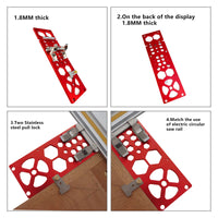 1 x RAW Customer Returns CDIYTOOL 340mm Track Saw Square Red Right Angle Circular Saw Guide Angle Stop Compatible with Festool and Makita Guide Rail - RRP €39.3