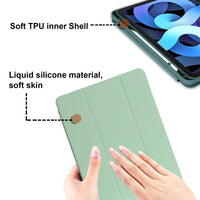 1 x RAW Customer Returns Billionn iPad 9 8 7 10.2 2021 2020 2019 9th 8th 7th Generation Case Pen Holder Tri-Fold Auto Sleep Wake Matcha Green - RRP €10.73