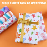 1 x RAW Customer Returns Dantolo Birthday Gift Wrap, 7 Pieces Wrapping Paper and 2 Rolls of Ribbon, Birthday Gift Wrap Set, Christmas Gift Wrap 70X50cm  - RRP €22.8