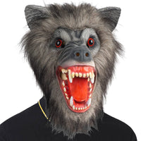 1 x RAW Customer Returns CreepyParty Gray Werewolf Mask Scary Latex Full Head Masks Creepy Horror Masks for Halloween Carnival Costume Party - RRP €22.22