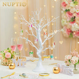 1 x RAW Customer Returns NUPTIO decorative tree Christmas tree Christmas decoration 58 cm Halloween living room wedding white Christmas wedding decoration Christmas trees table decoration indoor bedroom outdoor party tree birthday - RRP €31.95