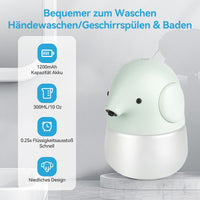 1 x RAW Customer Returns WUYOR Automatic Sensor Soap Dispenser, Cartoon Elephant Soap Dispenser Automatic for Children, 300ml Waterproof Hand Washing Machine Touchless Suitable for Kitchen, Bathroom - RRP €30.23