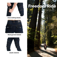 1 x RAW Customer Returns oFzimTo Motorcycle Pants Men with Protectors, Motorcycle Jeans Men, Classic Motorcycle Pants Men, Suitable for Winter and Summer Blue,XL  - RRP €65.08