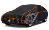 1 x RAW Customer Returns kayme hail protection tarpaulin car cover waterproof breathable. Car hail protection garage, tarpaulin for hail rain sun protection, hail protection full garage for sedan 475 to 495 cm gray - RRP €141.13