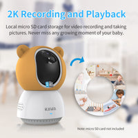 1 x RAW Customer Returns KAWA 2K Add-on Baby Camera, Compatible with S7 only, Video Baby Monitor with Camera, Wide Angle, 1000ft Range, 4X Zoom, 2-Way Audio S7-C Monitor Not Included  - RRP €70.58