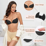 1 x Brand New Nadeer Adhesive Bra Strapless Backless Lifting Bra Reusable Nipple Covers for Evening Dress and Backless Clothing, with 5 Pairs of Nipples - RRP €18.83