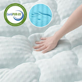 1 x RAW Customer Returns Hansleep Double Mattress Protector 160x190cm, Quilted Mattress Topper with Clover Quilted Pattern, Padded Mattress Protector for Bed with Elastic Edge and Extra Deep Compartment, 38cm - RRP €62.99