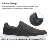 1 x Brand New AZSDXS Slip-on sneakers men s non-slip running shoes, breathable sports shoes, lightweight casual shoes, outdoor sneakers, dark gray 46 - RRP €20.16