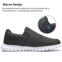 3 x Brand New AZSDXS Slip-on sneakers men s non-slip running shoes, breathable sports shoes, lightweight casual shoes, outdoor sneakers, dark gray 46 - RRP €60.48