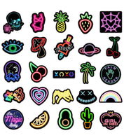 6 x Brand New TAKONE Neon Stickers, 50 Pieces Vinyl Cool Stickers, Waterproof and Reusable Neon Stickers for Helmet, Moped, MTB, Bicycle, Skateboard, Suitcase and Laptop - RRP €122.4