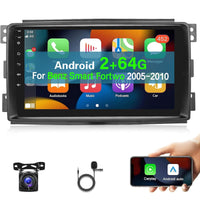 1 x RAW Customer Returns  2 64GB Android car radio for Mercedes Benz Smart Fortwo 2005-2010, 9 inch HD touchscreen radio, wireless carplay and Android Auto WLAN GPS SWC AHD reversing camera - RRP €176.05