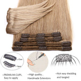 1 x RAW Customer Returns SEGO Clip in Extensions Real Hair Double Wefts Hair Extension 8 Pieces 100 Remy Hair for Complete Head Honey Blonde 27 14 35cm -120g - RRP €80.66