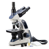 1 x RAW Customer Returns SWIFT 380T Trinocular Microscope 40X-2500X Trinocular Microscope, Transmitted Light, Siedentopf Head, Laboratory Compound Microscope with WF 10X 25X Eyepieces Ultra-Precise Focusing, Camera Compatible - RRP €363.01