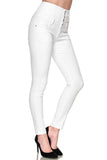 1 x RAW Customer Returns Elara Women s Jeans Stretch Skinny High Waist Chunkyrayan EL60-9 White-42 XL  - RRP €28.43