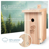 1 x RAW Customer Returns wild animal heart Natural nesting box for blue tits and small species of tits made of solid wood - screwed, untreated, weatherproof, bird house for tits, nesting aid with 28 mm entry hole - RRP €30.24