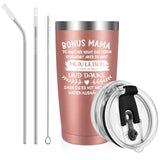 1 x RAW Customer Returns Livole Mom Gift Mother s Day, Thank You Gifts, Christmas Gifts for Stepmom - Bonus Mom, You Don t Give Me Life - 20oz Coffee Mug to go Thermo, 600ml Stainless Steel Camping Mug - RRP €18.99