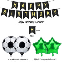 1 x RAW Customer Returns ALTcompluser Football Balloon 9th Birthday Decoration Green 9th Birthday Decoration Boys Happy Birthday Garland 9 Years Decoration Balloons for Children Boy Birthday Party Football Decoration 9th  - RRP €8.05