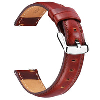 1 x RAW Customer Returns BINLUN leather watch strap quick release watch strap for men and women in black brown red leather strap 12mm 13mm 14mm 17mm 18mm 19mm 20mm 22mm - RRP €24.0