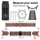 1 x RAW Customer Returns AIYIBEN Quick Release Watch Strap, Natural Wood Watch Strap, Choice of Strap Color and Width 18mm, 19mm, 20mm, 21mm, 22mm, 23mm or 24mm 21mm, Walnut  - RRP €34.14