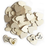 1 x RAW Customer Returns ENLACE wooden hearts for crafts, 50 pieces 5 cm wooden discs wedding decoration, DIY handmade wooden heart decoration, wooden hearts for wedding guest book labeling party table decoration - RRP €8.05