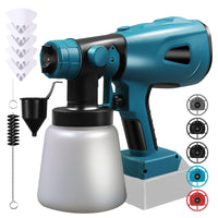 1 x RAW Customer Returns MaxAwe battery-powered paint spray system, electric paint spray gun for Makita 18V batteries, paint spray gun with 5 nozzles and 3 spray patterns, paint spray gun for painting walls and garden fences without battery  - RRP €57.47