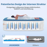 1 x RAW Customer Returns JHUNSWEN Single Air Bed - Guest Bed with Built-in Electric Pump, Self-Inflating Raised Single Bed with Storage Bag - 191 x 99 x 48 cm - RRP €50.36