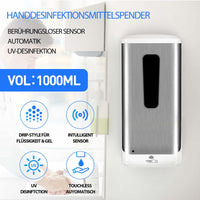 1 x RAW Customer Returns Automatic Soap Dispenser, Jewaytec 1000ML Wall Mounted Stainless Steel Design Disinfectant Dispenser Sensor Auto Touchless Liquid Dispenser for Hotel, Office, Home, Restaurant, Silver - RRP €45.99