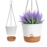 4 x Brand New Diivoo 25cm Self-Watering Flower Pot White, 2 Pack Flower Pots Set with Multi-Mesh Drainage Holes Removable Base for Indoor and Outdoor Garden Plants and Flowers, Self Watering Pot - RRP €59.96