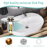 1 x RAW Customer Returns Sink Plug, Wansiven Universal Pop-up Plug Sink with Drain Strainer, Stainless Steel Drain Plug with Impact Core, Replacement for Sink Plug for 26-45 mm LSS-W1  - RRP €9.83