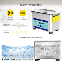 1 x RAW Customer Returns AIPOI Ultrasonic Cleaner 800ML, 35W Stainless Steel Ultrasonic Cleaner with 30 Minutes Timer, for Cleaning Jewelry, Silver, Glasses, Dentures, Watch Parts, etc. - RRP €55.98