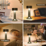 1 x RAW Customer Returns SUNLIGTGO Pack of 2 Dimmable Table Lamps, Wireless, LED Table Lamps, Rechargeable, Portable Bedside Lamps with Continuous Dimming and 3 Color Changes, Suitable for Indoor and Outdoor Use Silver  - RRP €43.36