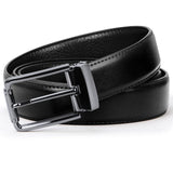 1 x RAW Customer Returns IGOLUMON Belt Men s Leather Adjustable Leather Belt Men with Gift Box Classic Business Suit Leisure Jeans Belt Size 32mm Wide 115cm Black - RRP €17.39