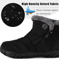 2 x Brand New Sisttke Shoes Men Women Winter Snow Boots Warm Non-Slip Barefoot Water Resistant Ankle Boots, Black, 43 EU - RRP €59.0