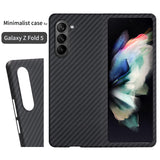 1 x RAW Customer Returns Sisyphy Aramid case for Samsung Galaxy Z Fold 5 5G with carbon look black 1500D , super slim, soft but robust, snap-on back, wireless charging friendly - RRP €47.3