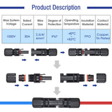 27 x RAW Customer Returns Solar Panel Connector - TUBTAP 12 Pairs Male Female Solar Panel Cable Connectors with Wrench - Reliable photovoltaic connectors for solar panel cable connections - RRP €326.7