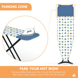 2 x Brand New Ironing board cover with HEAT RESISTANT PARKING PLATE for irons - SUPER SAFE IRONING - 120x40 CM - Available in TWO SIZES - ULTRA THICK MOLTON SHIELD - Extra ironing comfort - RRP €44.64