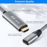 1 x RAW Customer Returns BASESAILOR USB-C Female to HDMI Male Cable Adapter, USB Type C 3.1 Input to HDMI Output Converter, 4K 60Hz USBC Thunderbolt 3 Adapter for Monitor, MacBook Pro, Mac Air, Chromebook Pixel - RRP €20.38