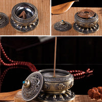 2 x RAW Customer Returns Kitchnexus Incense Burner With Incense Stick Holder Tibetan Craft 10 8 cm - RRP €31.78