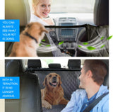 1 x RAW Customer Returns Dog blanket for the back seat of a car, waterproof protective blanket for the back seat of a dog with side protection and viewing window, scratch-resistant car blanket for the back seat of SUVs, cars and vans - RRP €28.26