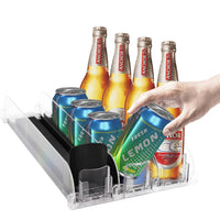 1 x Brand New HOSDFOIER Automatic Refrigerator Organizer Cans Can Holder Fridge Organizer Drink Dispenser Refrigerator Can Dispenser for Drinks Beer Soda Storage Space 12 Cans in Standard Size 330ML 440ML 500ML - RRP €40.32