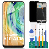 1 x RAW Customer Returns SRJTEK For Samsung Galaxy A10 LCD Screen A10 Screen Replacement A105 Display Touch Digitizer Assembly SM-A105F, SM-A105G, SM-A105M Repair Parts Kit With Frame dual board version  - RRP €25.15