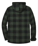 1 x RAW Customer Returns igeekwell winter jacket men fleece jacket for men shirt jacket with hood fleece lining checked jacket flannel shirt with zipper lumberjack jacket thermal jacket for outdoor gray - RRP €56.99