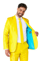 1 x RAW Customer Returns Suitmeister Party Costumes for Men - Solid Color Suit for Costumes for Carnival, Halloween Parties and Theme Parties - Yellow - Size M - RRP €45.32