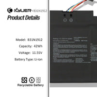 1 x RAW Customer Returns K KYUER 42Wh B31N1912 C31N1912 Laptop Battery for Asus VivoBook Go 14 15 E410KA E410MA E510KA E510MA L410MA L510MA F414MA R522MA E410KA-EK037WS E410KA-EK037TS E410MA-BV1312WS E510MA-EJ614 F414MA-EK1890WS - RRP €52.0