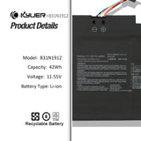 1 x RAW Customer Returns K KYUER 42Wh B31N1912 C31N1912 Laptop Battery for Asus VivoBook Go 14 15 E410KA E410MA E510KA E510MA L410MA L510MA F414MA R522MA E410KA-EK037WS E410KA-EK037TS E410MA-BV1312WS E510MA-EJ 614 F414MA-EK1890WS - RRP €54.1