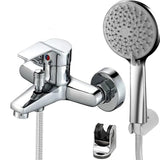 1 x RAW Customer Returns VOLTGY- Shower and bathtub faucet with shower head, hose and adjustable support. Shower mixer with double outlet. - RRP €29.75