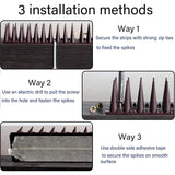 1 x RAW Customer Returns 12 plastic bird deterrents, 5.16M pigeon deterrent spikes, 3 rows of bird deterrents, pigeon deterrents, cat spikes, pigeon spikes, pigeon protection, bird protection spikes,  fences, walls, windowsills - RRP €17.68