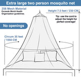 1 x RAW Customer Returns Mosquito net including adhesive hooks for travel decoration - 2 openings or fully closed mosquito net for double bed single bed - high-quality canopy lightweight materials - RRP €34.99