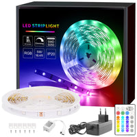 1 x RAW Customer Returns BAOMING RGB LED strip 5m, LED strip with remote control, self-adhesive light strip - RRP €15.9