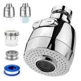 1 x RAW Customer Returns CARBOU 360 kitchen faucet aerator. Accessory, faucet adapter, rotating diffuser. 2 adjustable operating modes. ABS material. - RRP €11.9